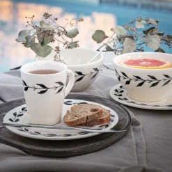 Mug en faïence D9,5cm - blanc