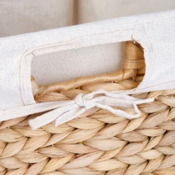 Panier carré en jacinthe d'eau - H30xL30cm