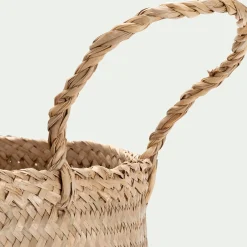 Panier déco lion en jonc de mer D40xH38cm - naturel