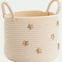 Panier de rangement à poids D23xH26cm - blanc