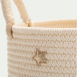 Panier de rangement à poids D23xH26cm - blanc