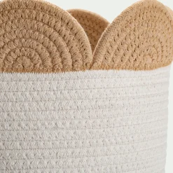 Panier de rangement bicolore D30x26cm - naturel
