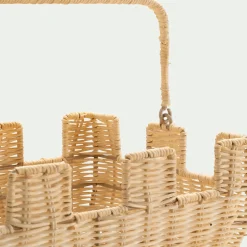 Panier de rangement château en rotin H26cm - naturel