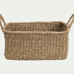 Panier de rangement en jonc de mer H15xL25cm - naturel
