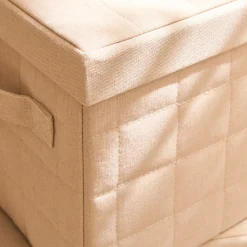 Panier de rangement pliable en tissu L33cm - beige