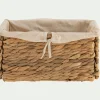 Panier en jacinthe d'eau H15xL30cm - naturel