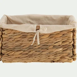 Panier en jacinthe d'eau H15xL30cm - naturel