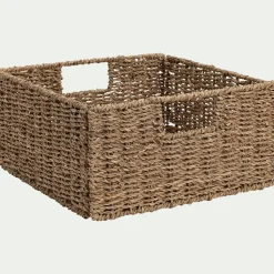 Panier en jonc de mer H15xL30xl30cm - naturel