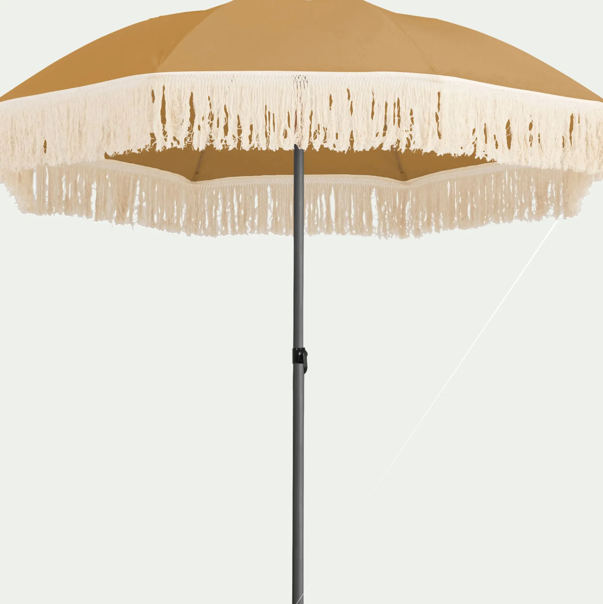 Parasol à franges D180cm - beige nèfle