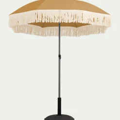 Parasol à franges D180cm - beige nèfle