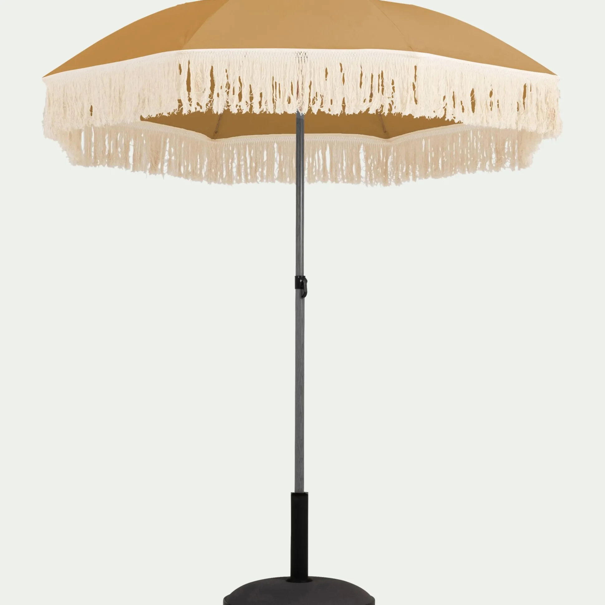 Parasol à franges D180cm - beige nèfle