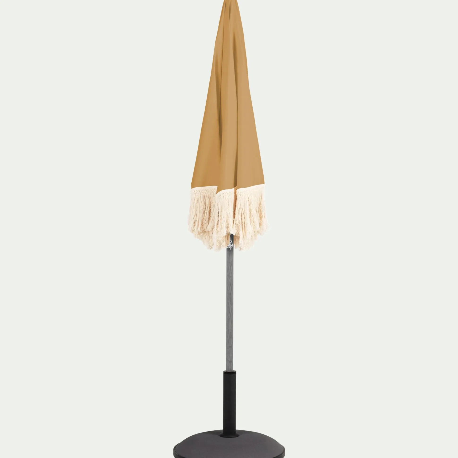 Parasol à franges D180cm - beige nèfle