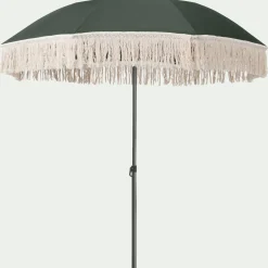 Parasol à franges D180cm - vert kaki