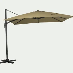 Parasol déporté en acier et tissu D300cm - vert