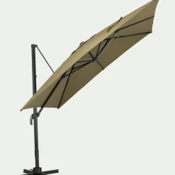 Parasol déporté en acier et tissu D300cm - vert
