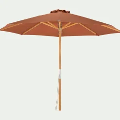 Parasol droit en bambou - brun rustrel D270cm