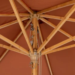 Parasol droit en bambou - brun rustrel D270cm