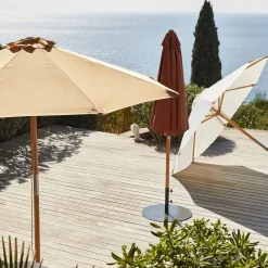 Parasol droit en bambou - brun rustrel D270cm