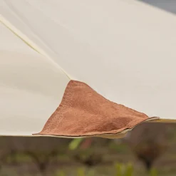 Parasol droit en bambou D270cm - blanc écru