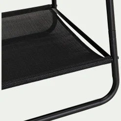 Penderie ouverte à 2 étagères en acier et en bois H171xL95cm - noir