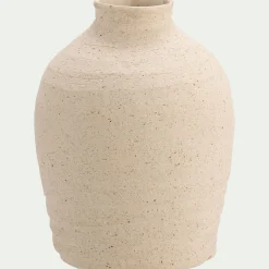 Petit vase en grès H10cm - beige
