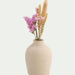 Petit vase en grès H10cm - beige