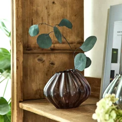 Petit vase en verre h12,3cm - violet