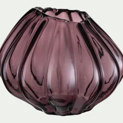 Petit vase en verre h12,3cm - violet