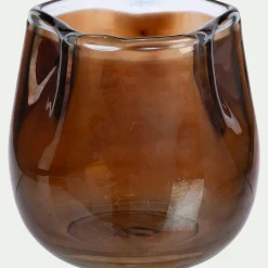 Photophore en verre - vert (modèle aléatoire)