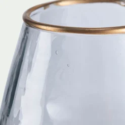 Photophore en verre D9cm - transparent