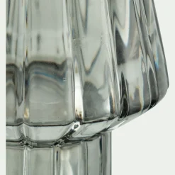 Photophore en verre H10cm - gris