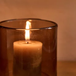 Photophore en verre teinté D8cm - brun rustrel