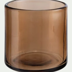 Photophore en verre teinté D8cm - brun rustrel