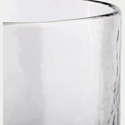 Photophore en verre trouble D13xH14cm - transparent