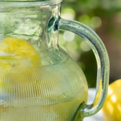 Pichet avec anse en verre recyclé 2,3 L - transparent