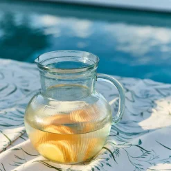 Pichet avec anse en verre recyclé 2,3 L - transparent