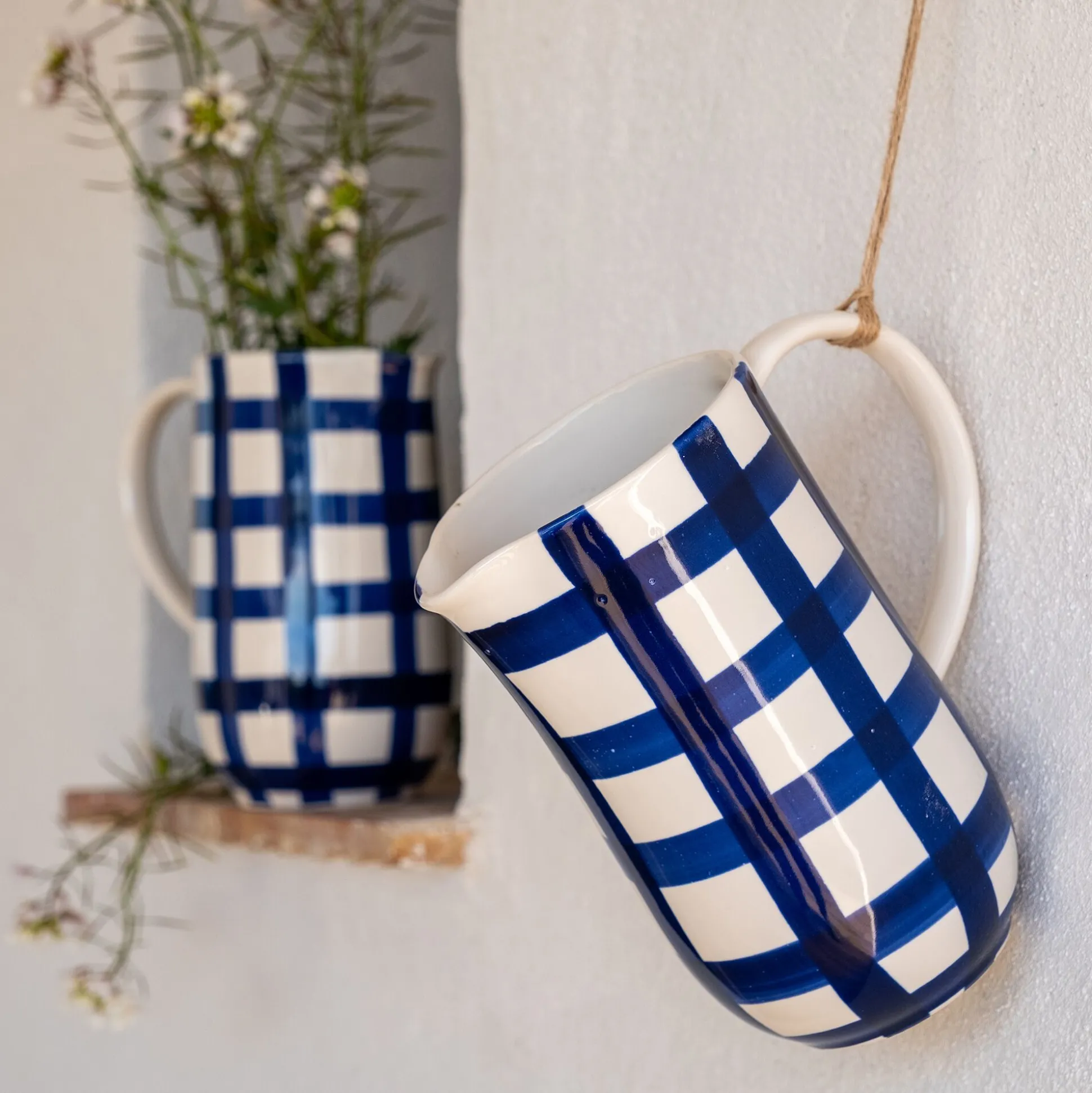 Pichet en grès 1L - bleu