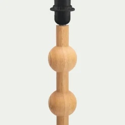 Pied de lampadaire en bois d'hévéa H142 cm - bois clair