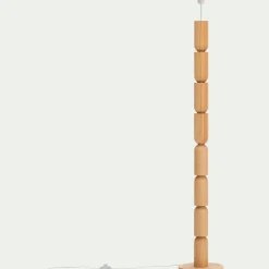 Pied de lampadaire en bois d'hévéa H152 cm - bois clair