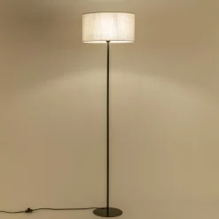 Pied de lampadaire en métal - noir H146cm