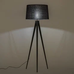 Pied de lampadaire en métal - noir H135cm