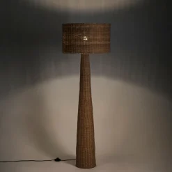 Pied de lampadaire en rotin H131cm - naturel