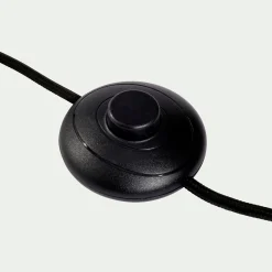 Pied de lampadaire électrifié en aluminium H162cm - noir