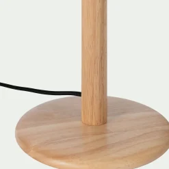 Pied de lampe en hévéa H41,5cm - bois clair