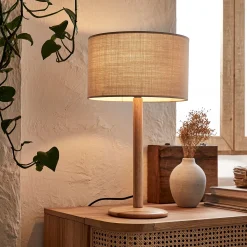 Pied de lampe en hévéa H41,5cm - bois clair