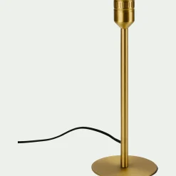 Pied de lampe électrifié en acier - doré H37,2cm