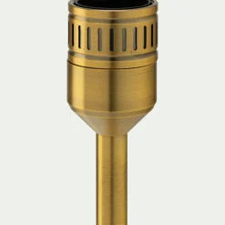 Pied de lampe électrifié en acier - doré H37,2cm