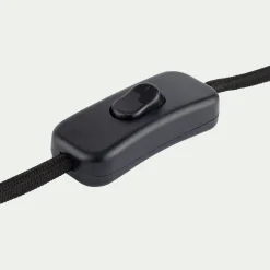 Pied de lampe électrifié en grès D27cm - bleu