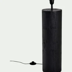 Pied de lampe électrifié en bois de manguier H76cm - naturel