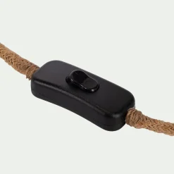 Pied de lampe électrifié en verre H37cm - transparent